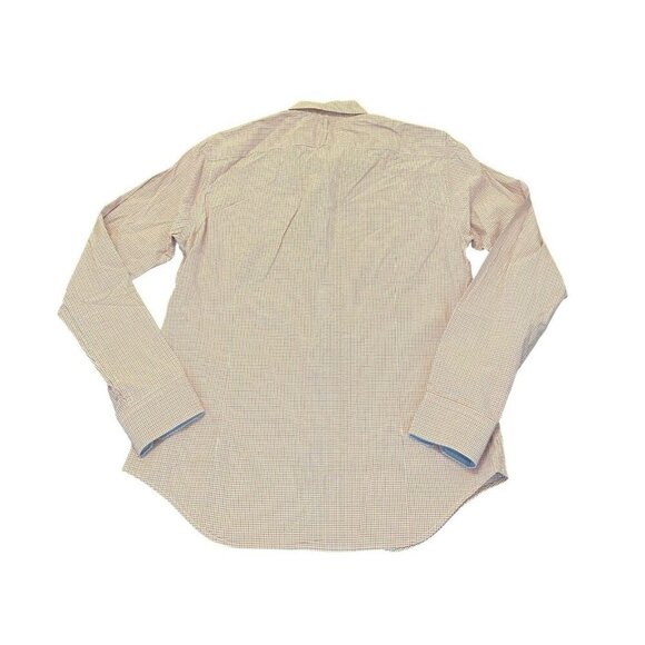 Banana Republic Soft Wash Mens Medium Blue/Red Plaid Long Sleeve Button Up Shirt - Picture 2 of 8